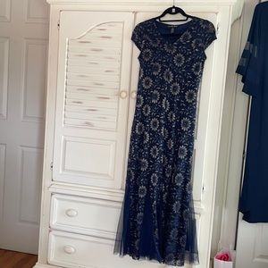 Gorgeous Navy Evening Dress, No sequins to fall off but has a pretty glimmer!